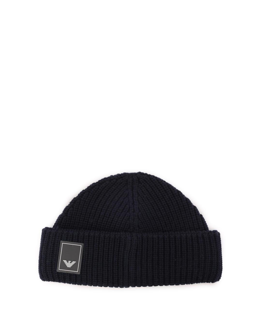 EMPORIO ARMANI Темно-синяя шапка, фото 3