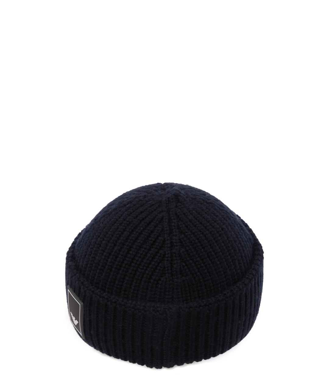 EMPORIO ARMANI Темно-синяя шапка, фото 4