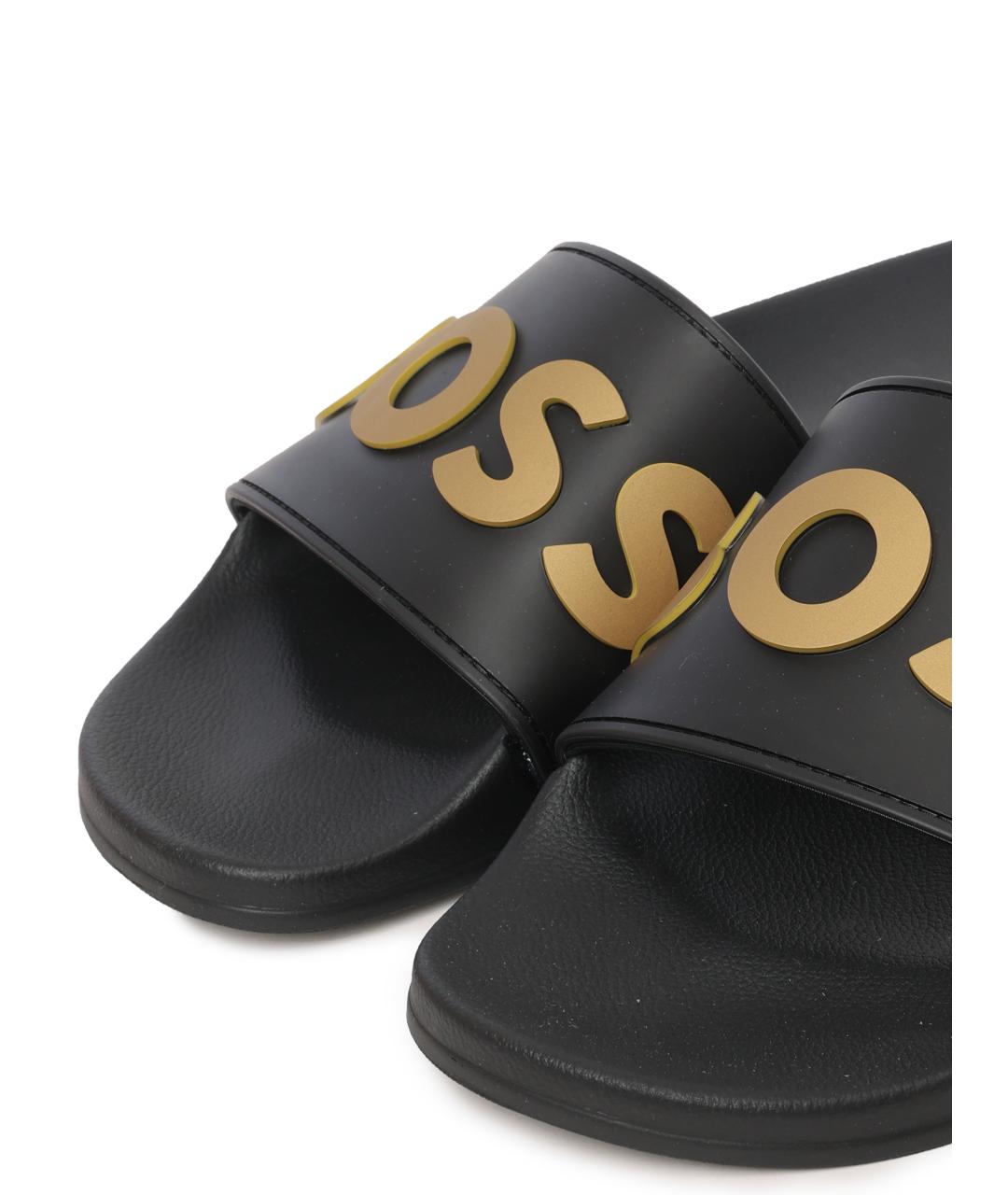 HUGO BOSS Черные шлепанцы, фото 3