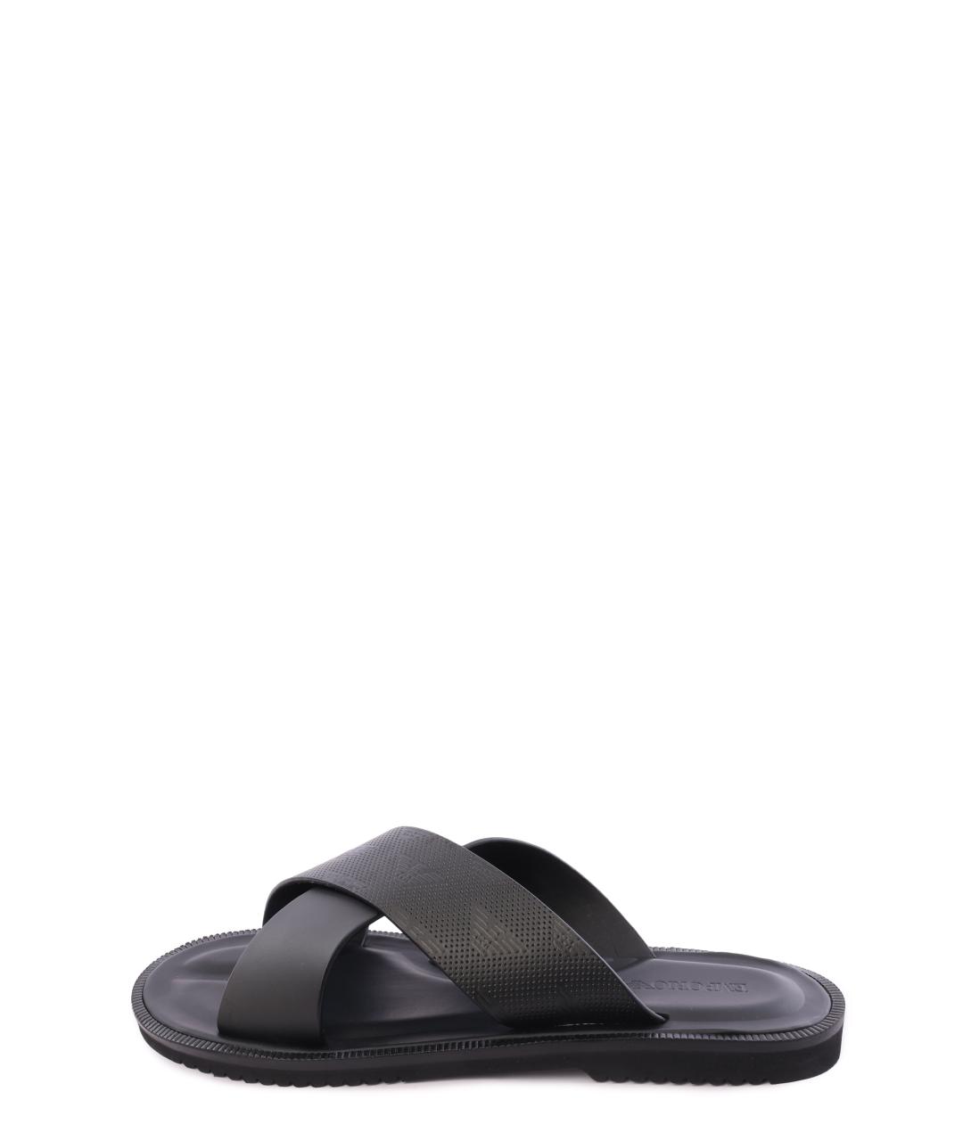 EMPORIO ARMANI Черные шлепанцы, фото 6