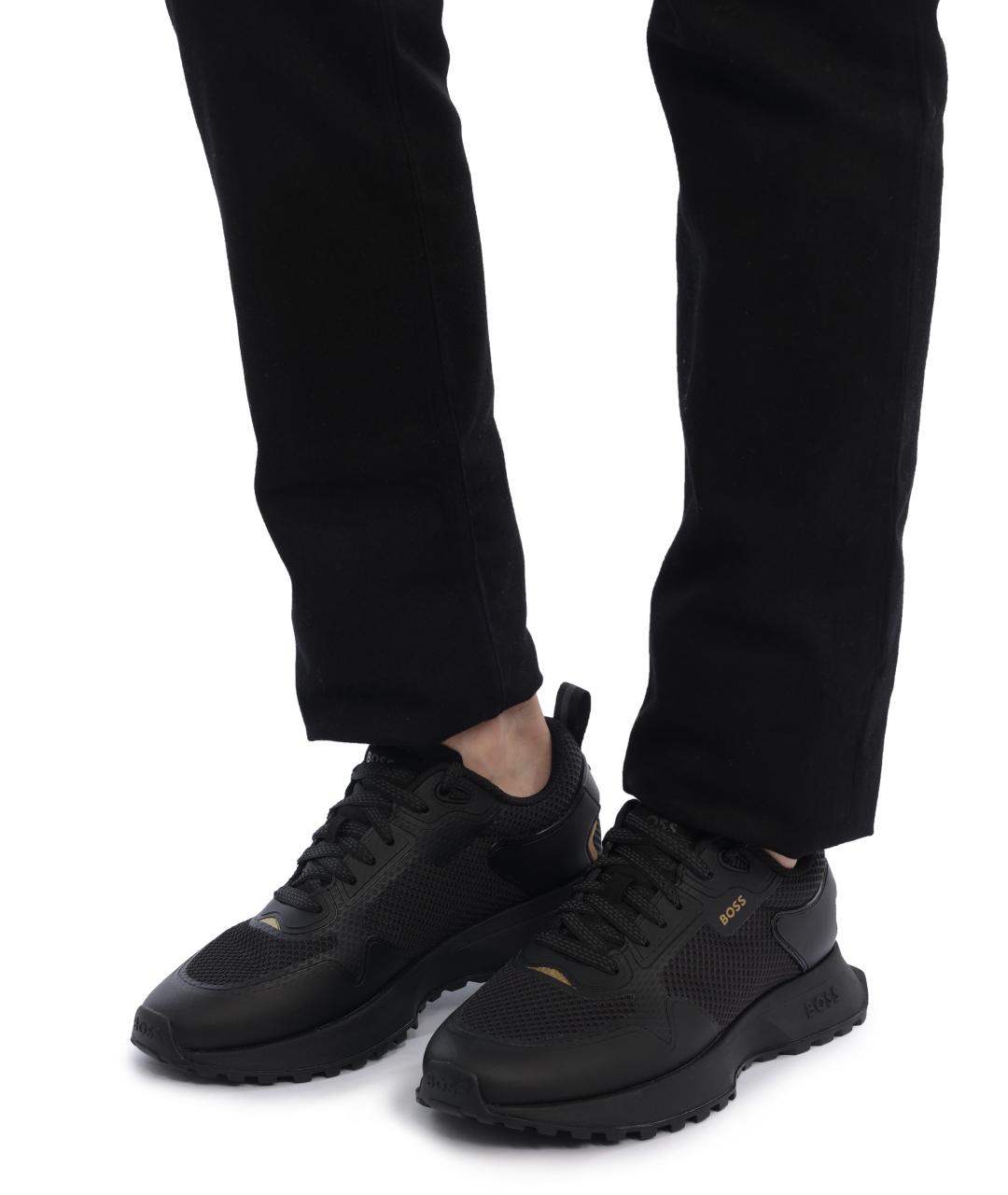 HUGO BOSS Черные низкие кроссовки / кеды, фото 3