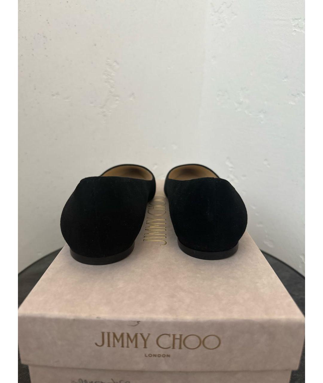 JIMMY CHOO Черные замшевые туфли, фото 4
