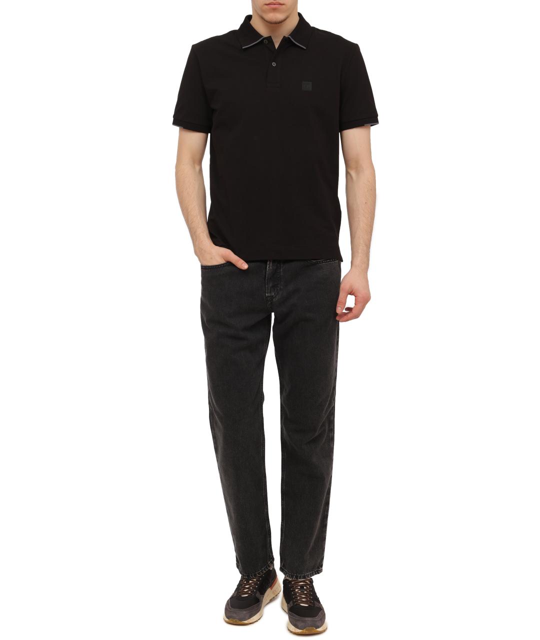 CP COMPANY Черное поло с коротким рукавом, фото 4