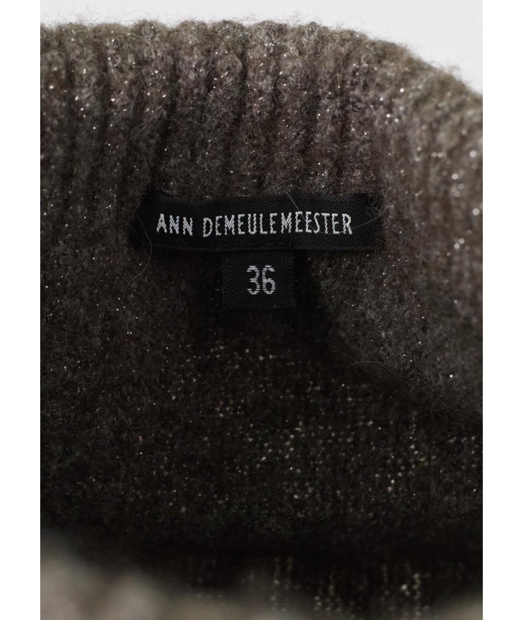 ANN DEMEULEMEESTER Коричневый шерстяной джемпер / свитер, фото 3