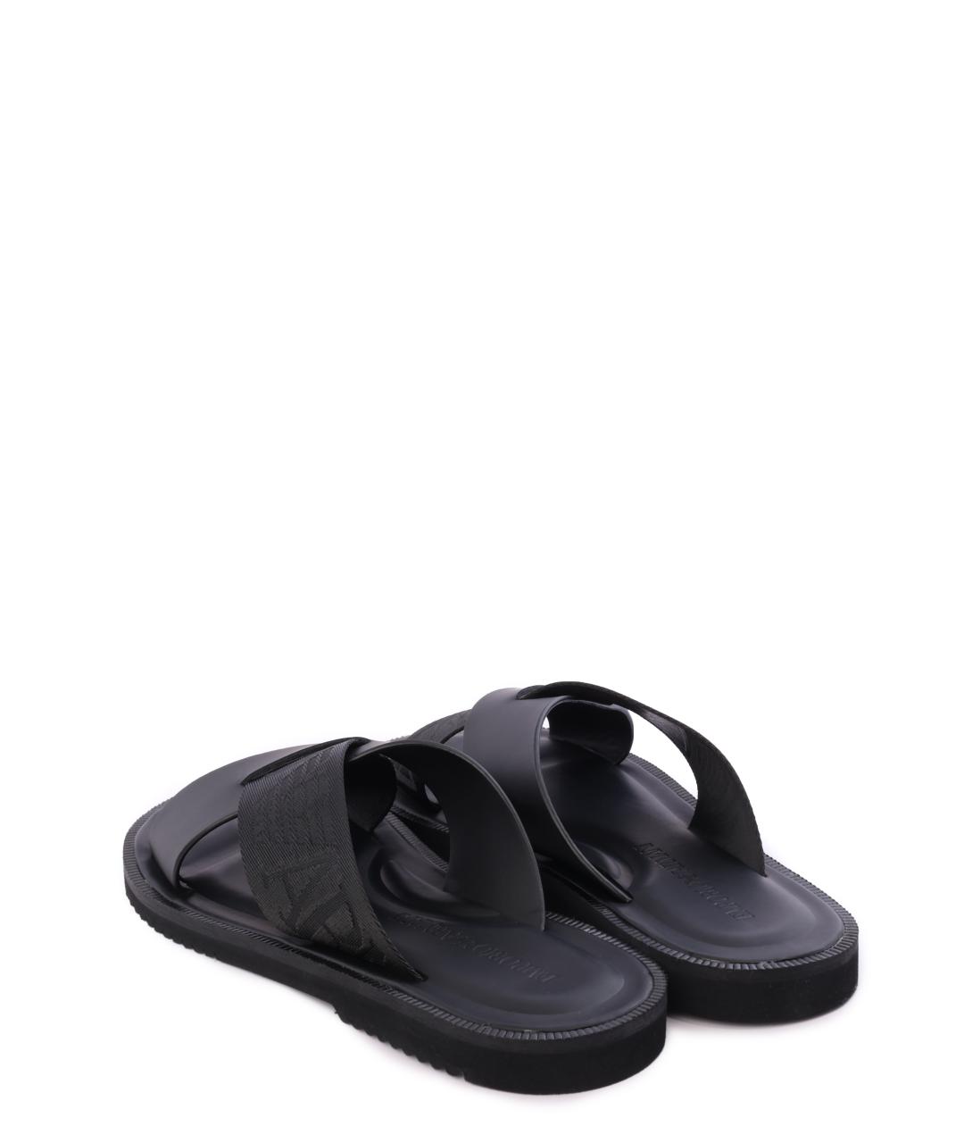 EMPORIO ARMANI Черные шлепанцы, фото 2