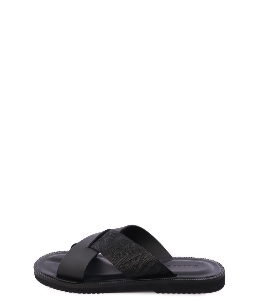 EMPORIO ARMANI Черные шлепанцы, фото 6
