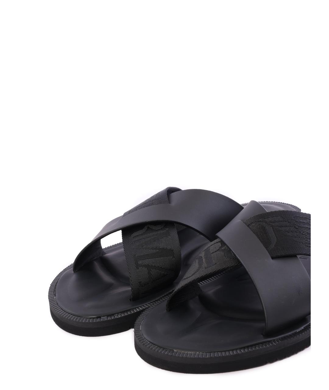 EMPORIO ARMANI Черные шлепанцы, фото 4