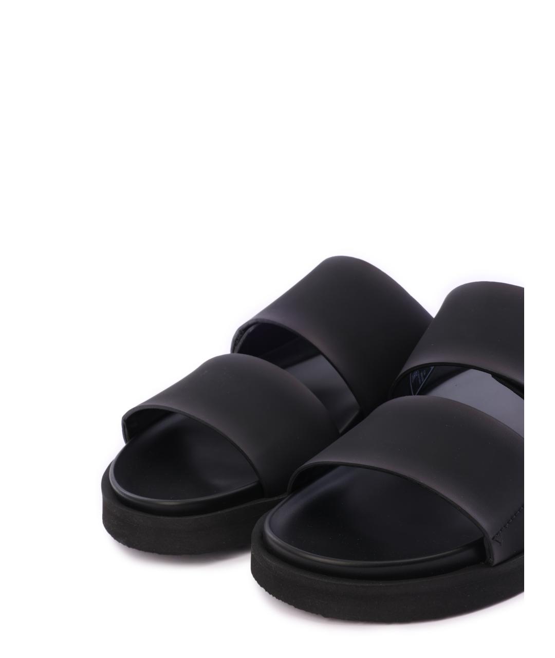 EMPORIO ARMANI Черные шлепанцы, фото 2