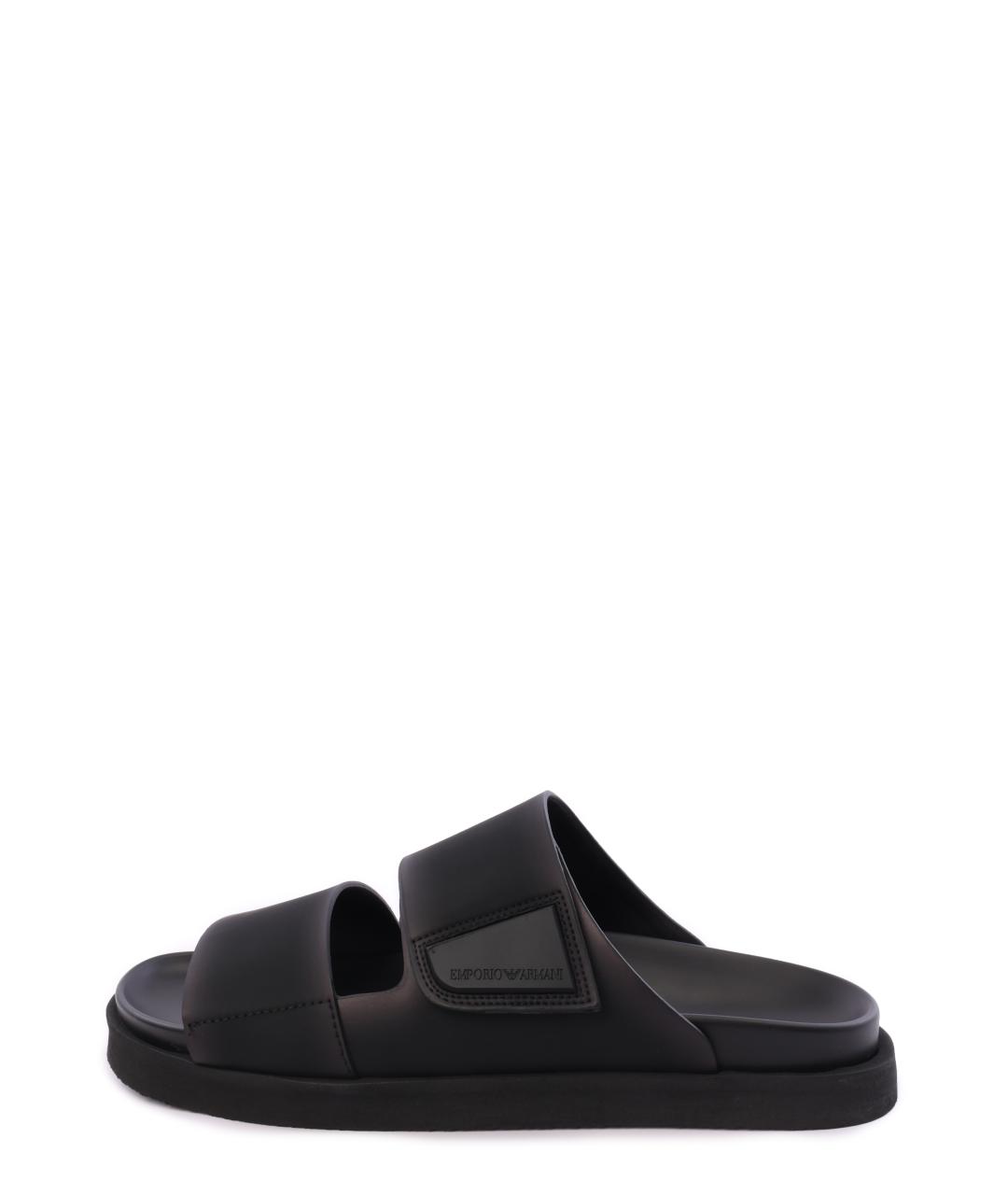 EMPORIO ARMANI Черные шлепанцы, фото 6