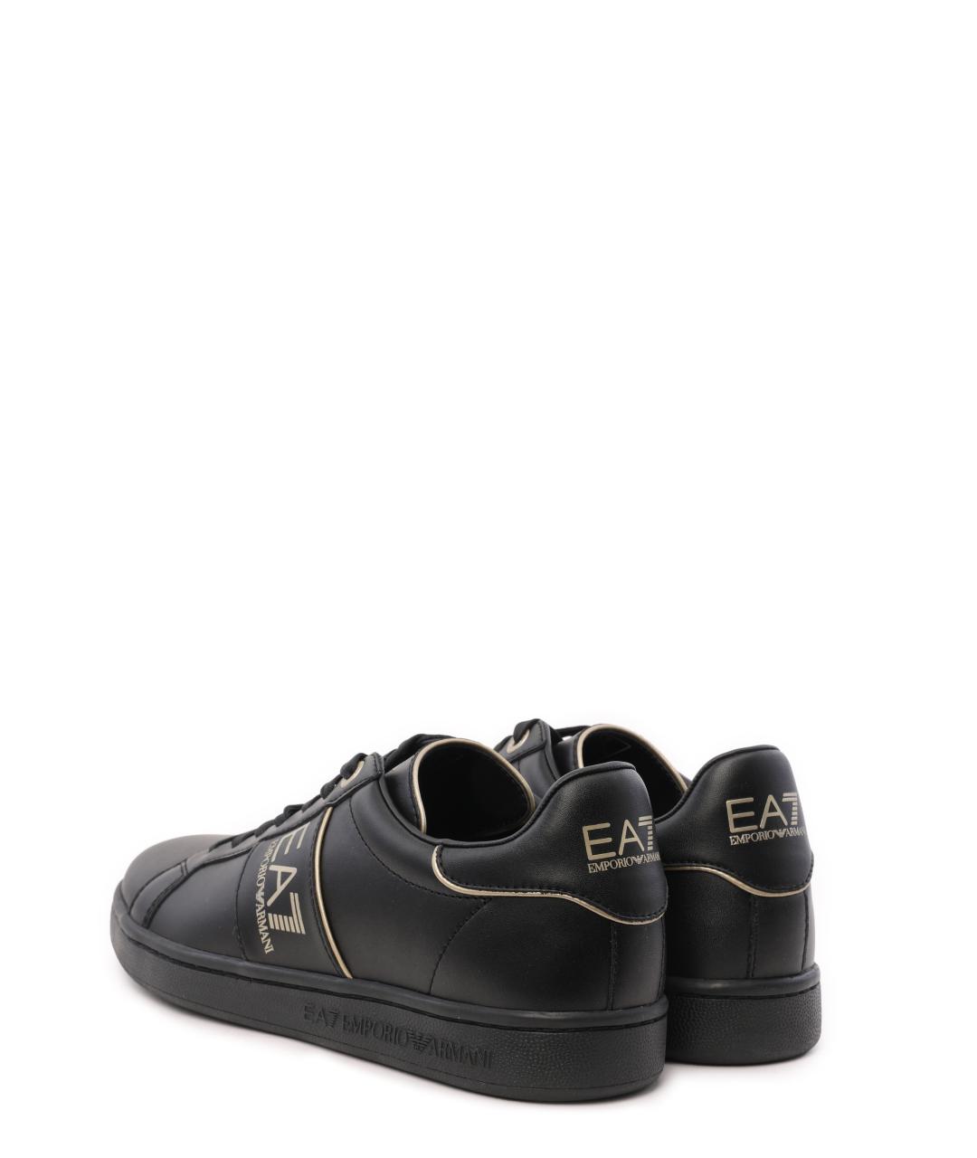 EA7 Черные низкие кроссовки / кеды, фото 6