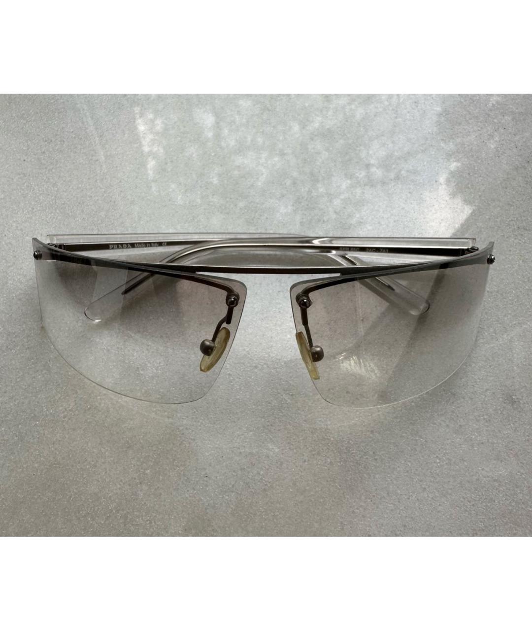 PRADA Серые пластиковые солнцезащитные очки, фото 9