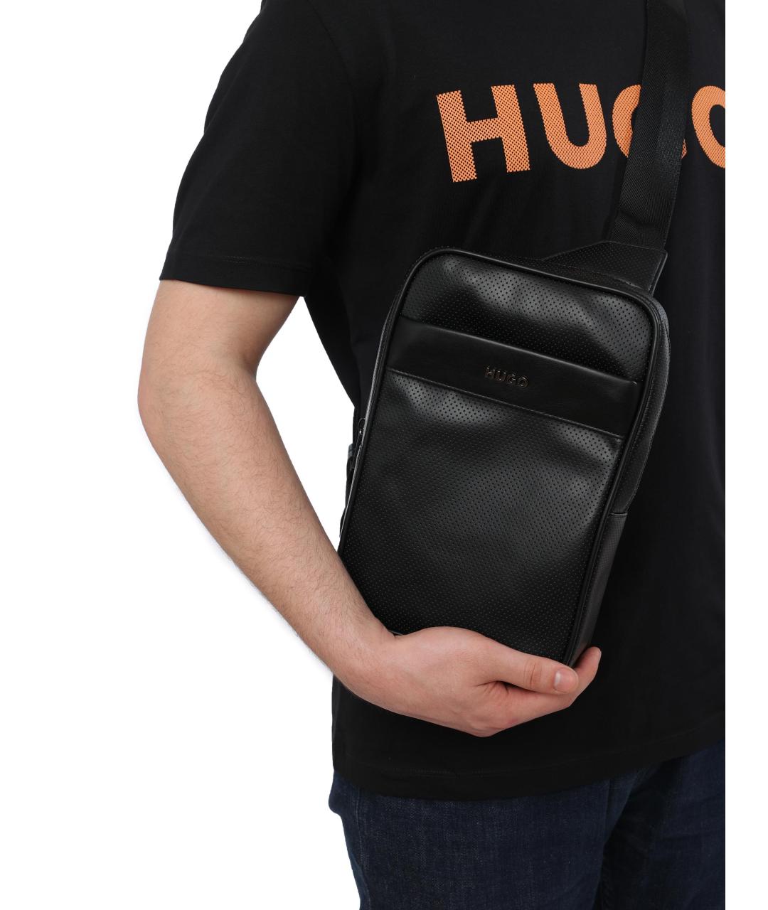 HUGO BOSS Черная сумка на плечо, фото 4
