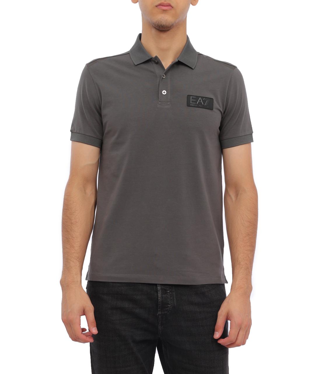 EA7 Серое поло с коротким рукавом, фото 6