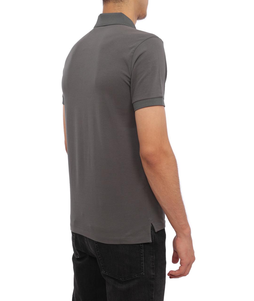 EA7 Серое поло с коротким рукавом, фото 3