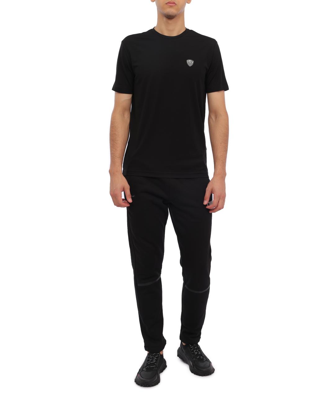 EA7 Черная футболка, фото 2