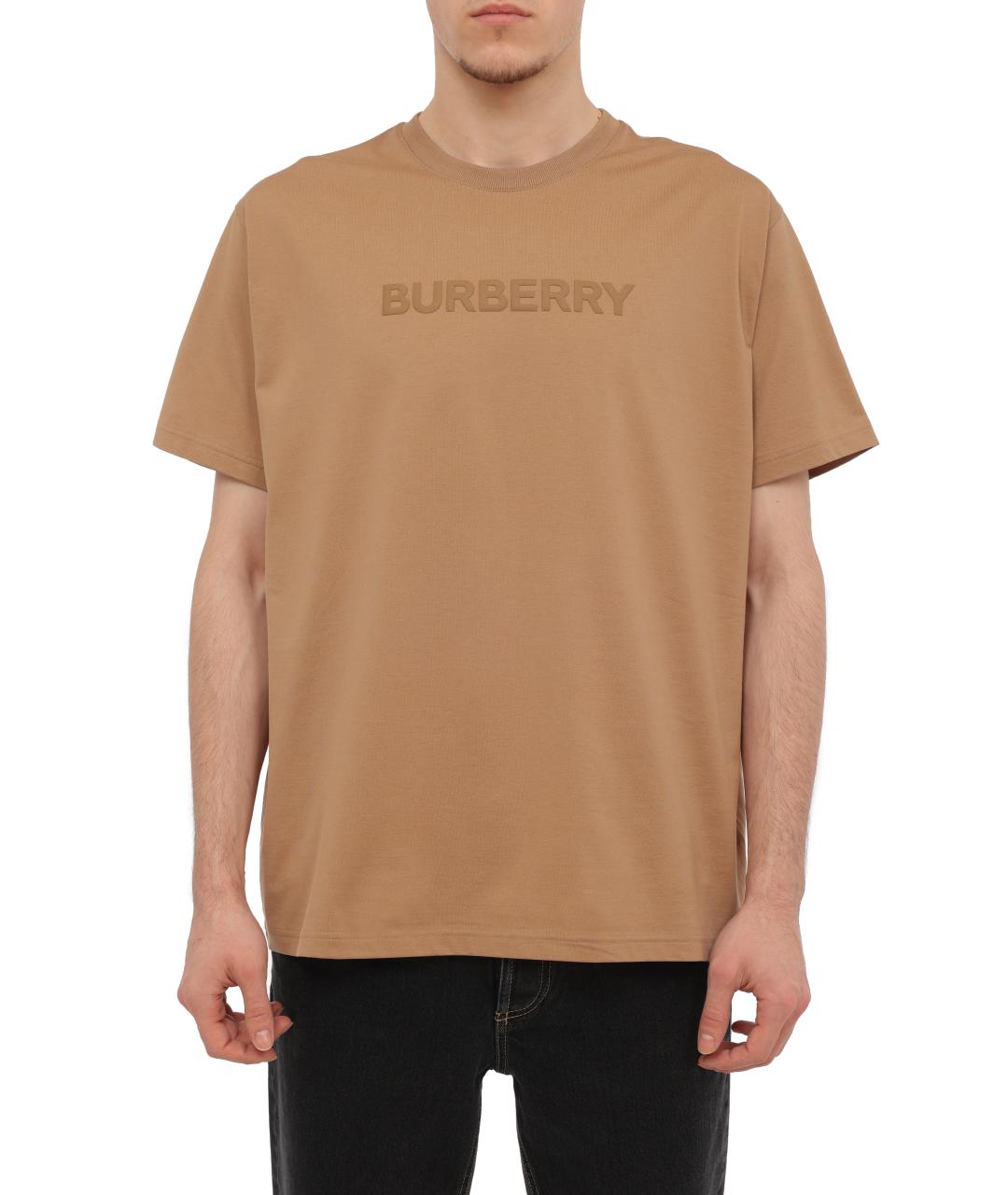 BURBERRY Бежевая футболка, фото 6