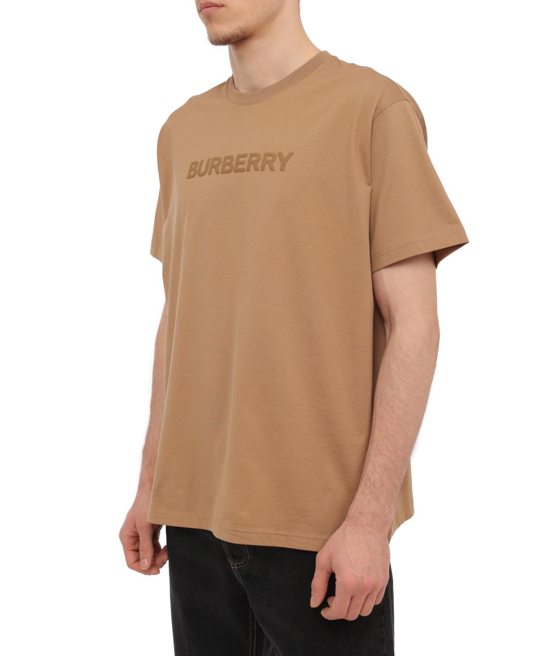 BURBERRY Бежевая футболка, фото 2