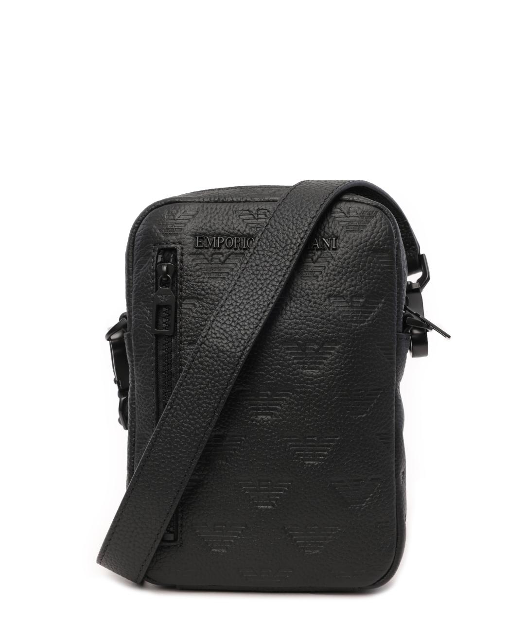 EMPORIO ARMANI Черная сумка на плечо, фото 3