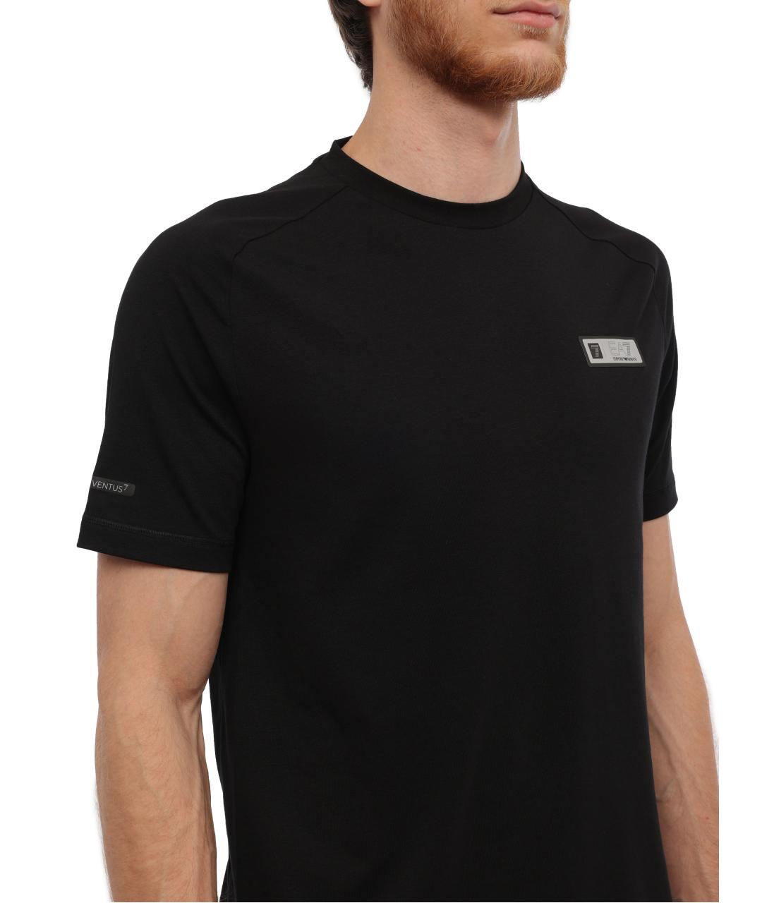 EA7 Черная футболка, фото 4