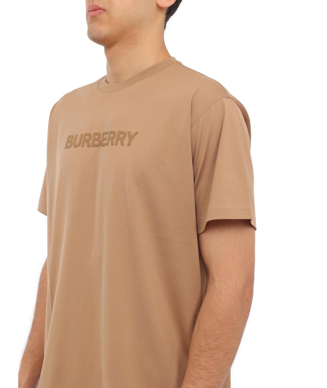BURBERRY Бежевая футболка, фото 5