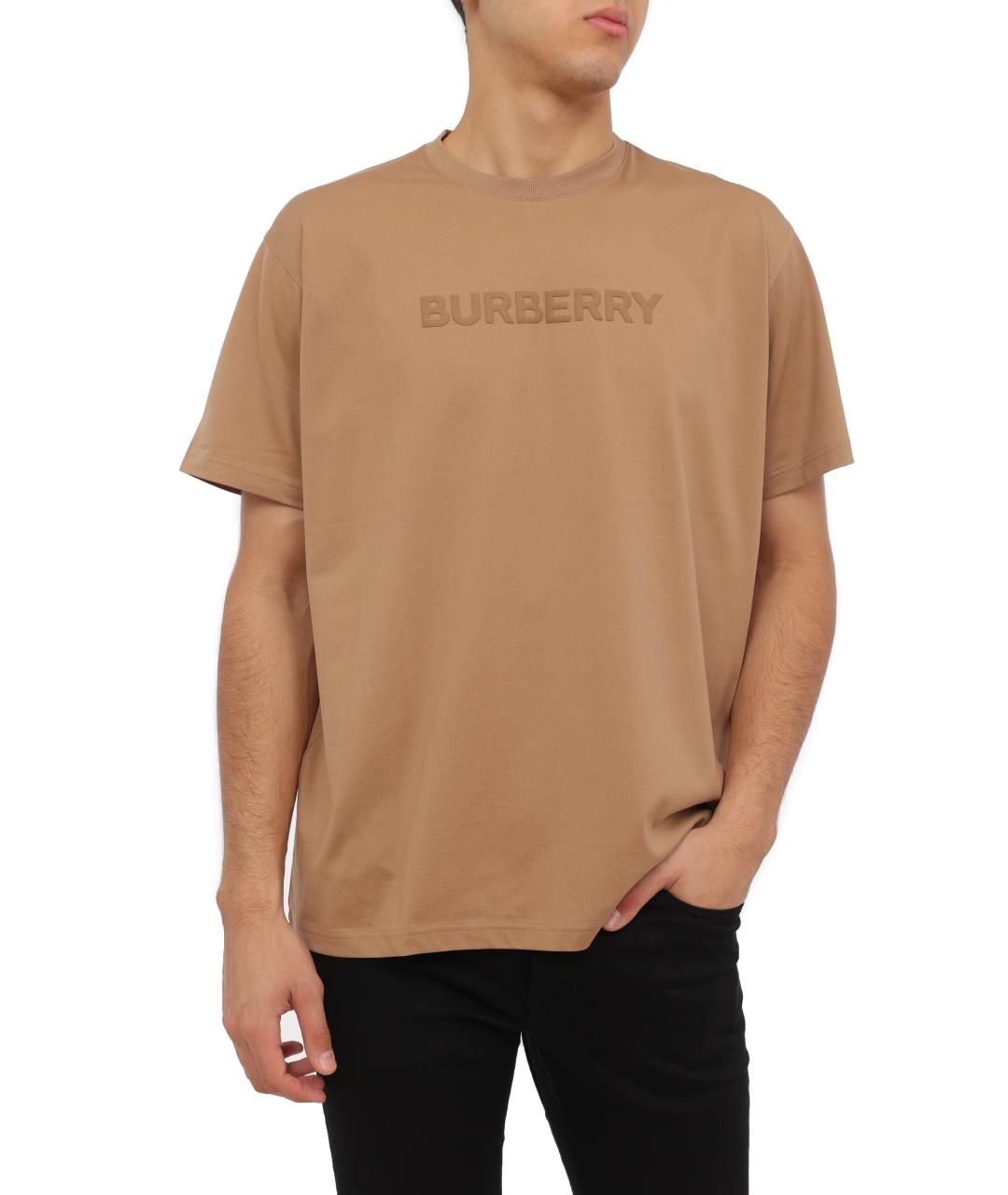 BURBERRY Бежевая футболка, фото 6