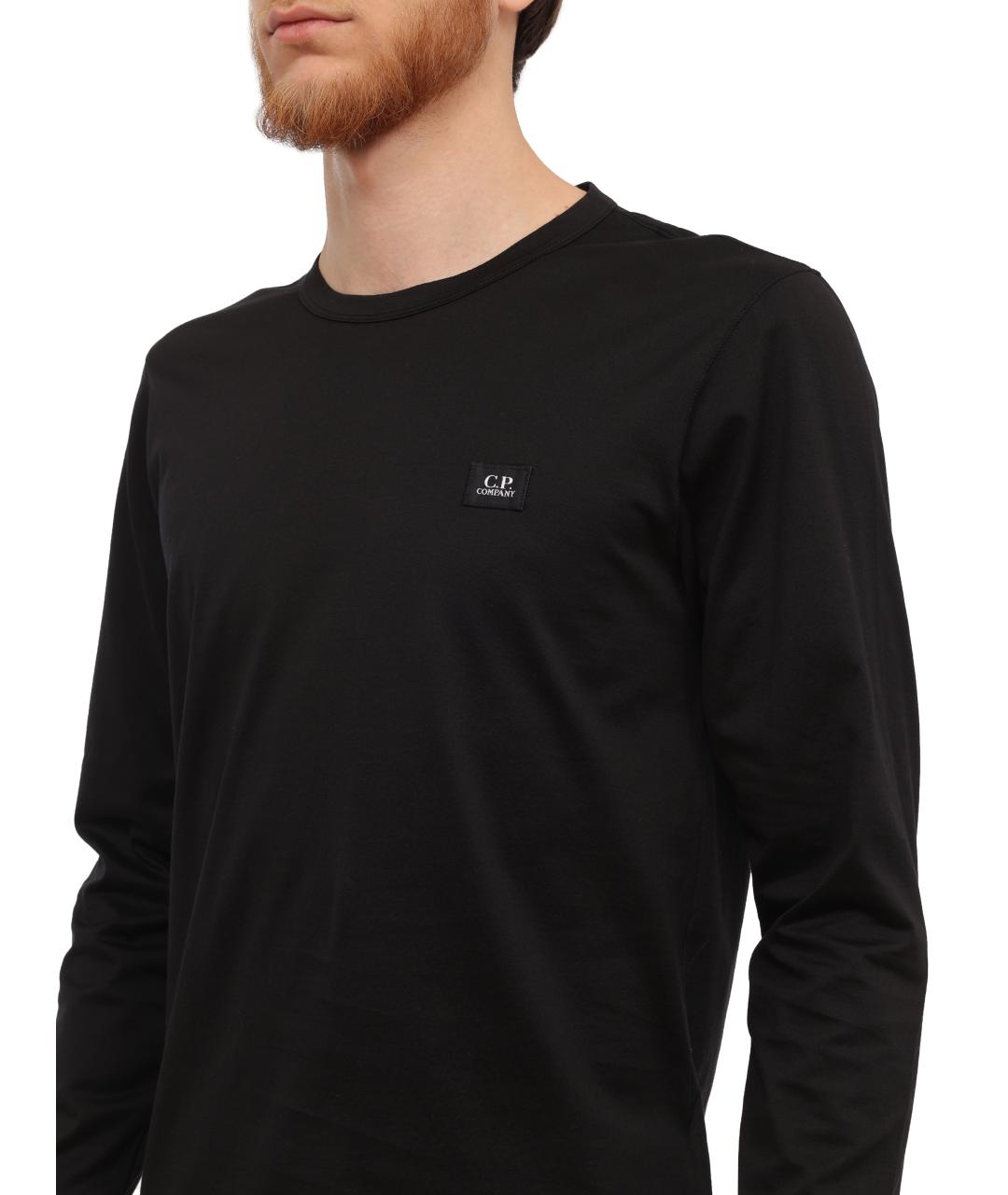 CP COMPANY Черное поло с длинным рукавом, фото 4