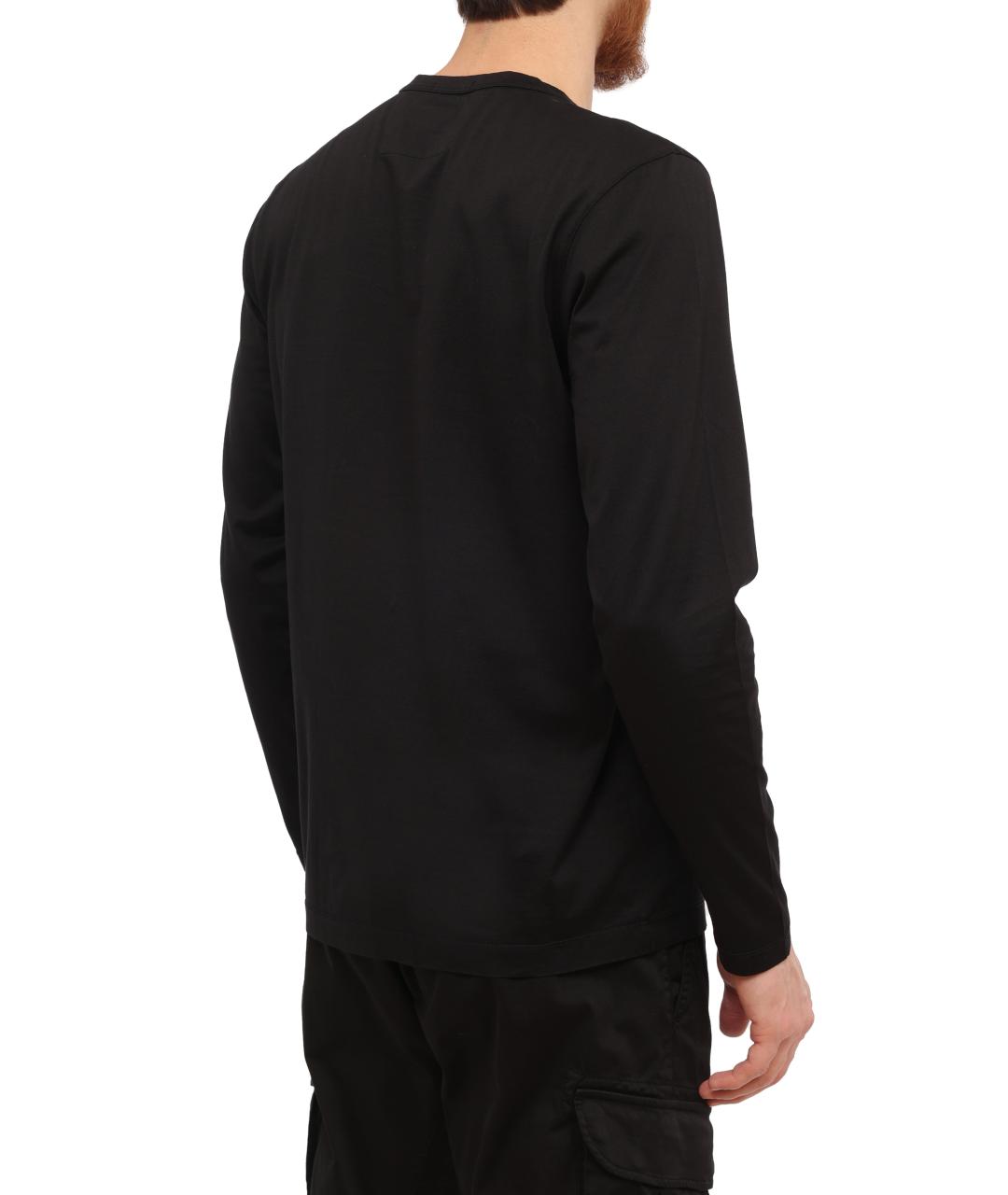 CP COMPANY Черное поло с длинным рукавом, фото 3