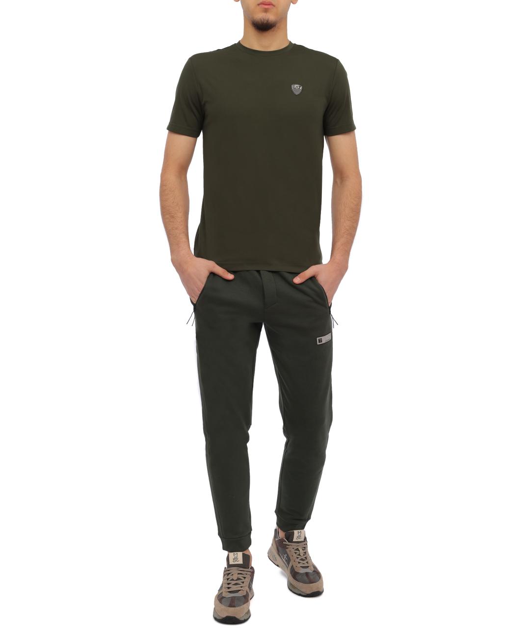 EA7 Хаки футболка, фото 3