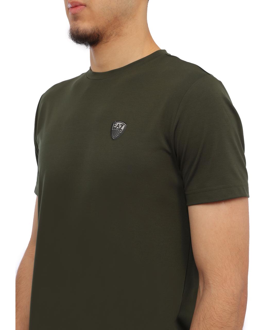 EA7 Хаки футболка, фото 5
