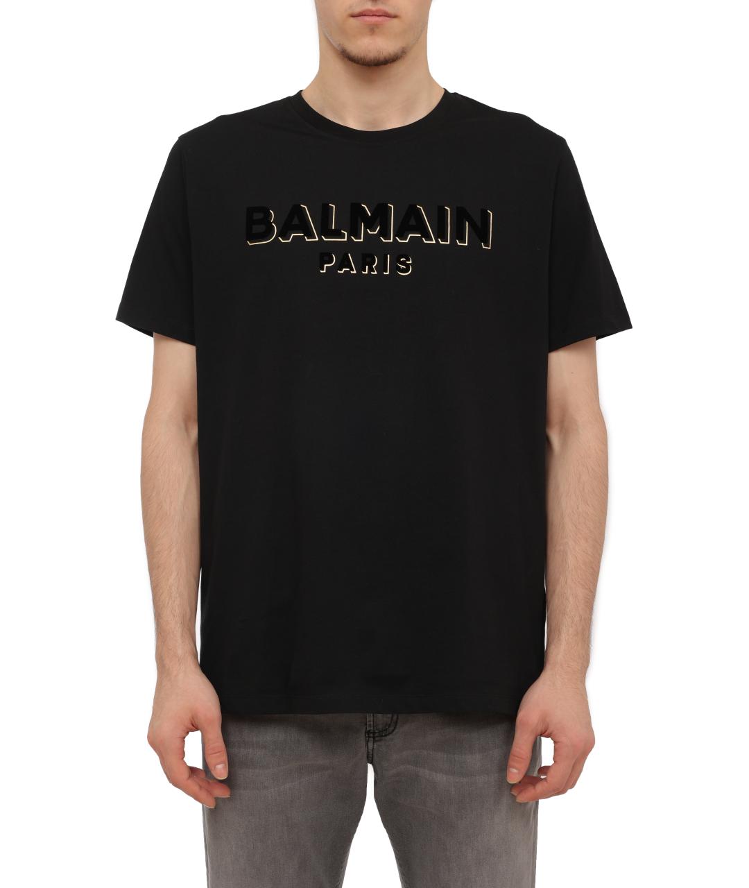 BALMAIN Черная футболка, фото 6
