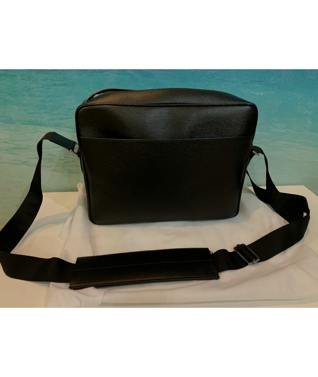 MONTBLANC Черная кожаная сумка на плечо, фото 9