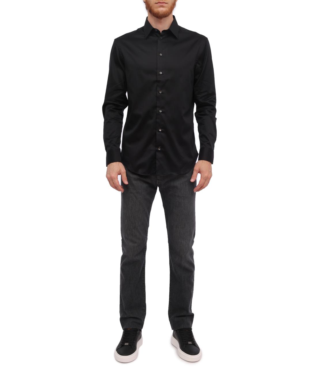 EMPORIO ARMANI Черная классическая рубашка, фото 5