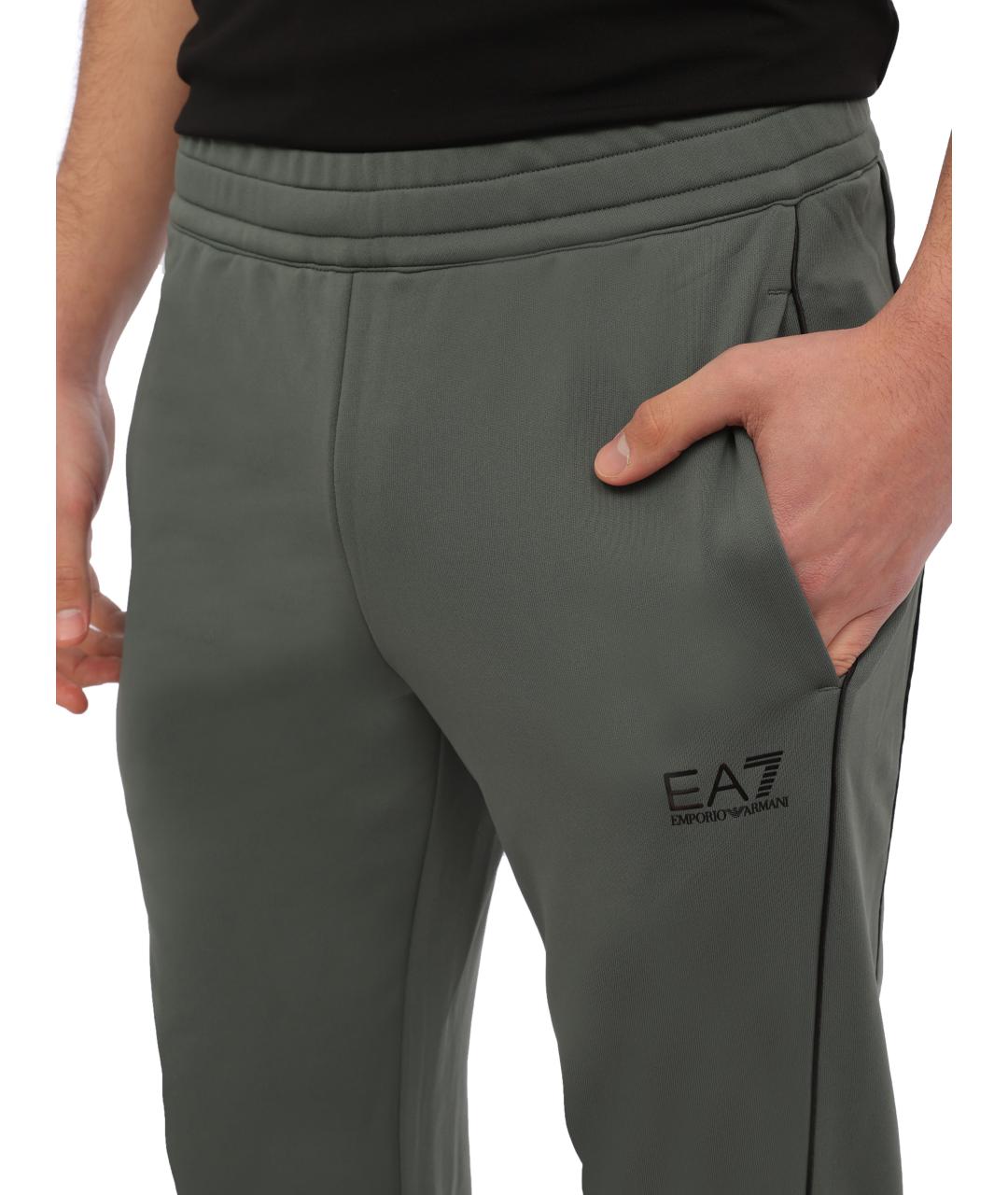 EA7 Хаки повседневные брюки, фото 3