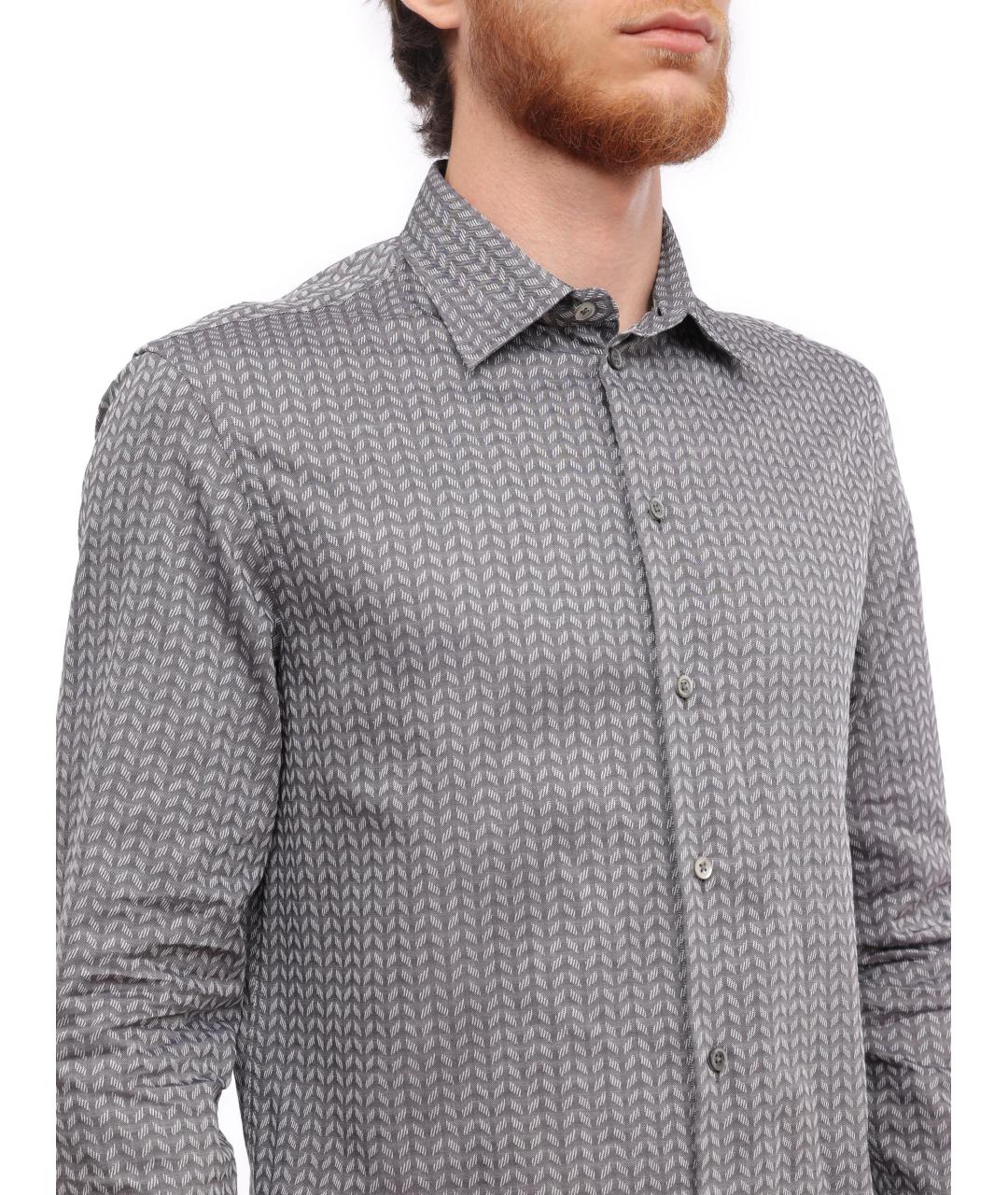 EMPORIO ARMANI Серая классическая рубашка, фото 5
