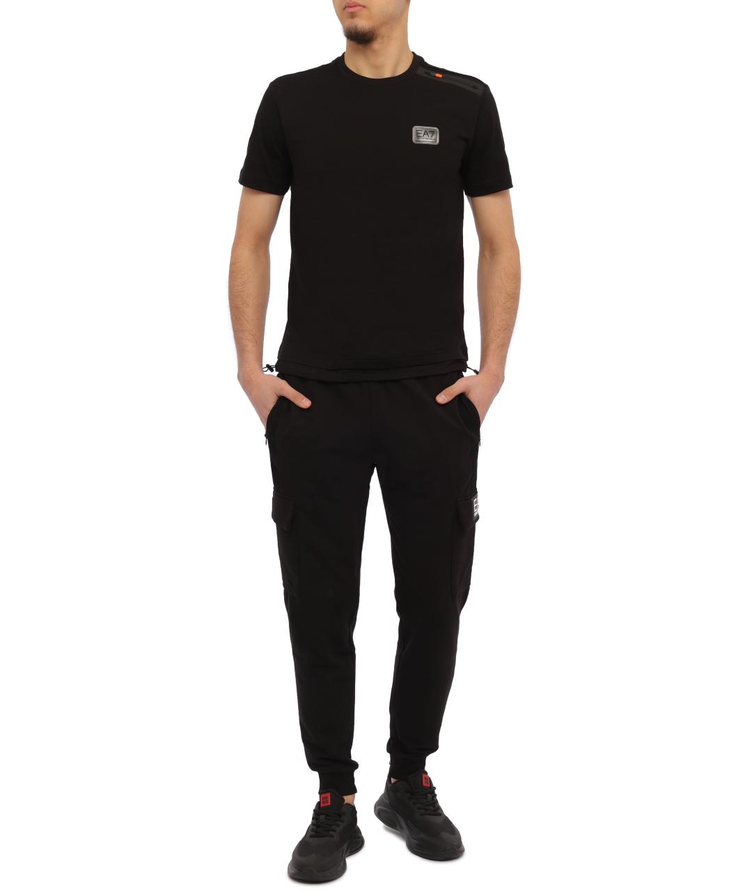 EA7 Черные повседневные брюки, фото 2
