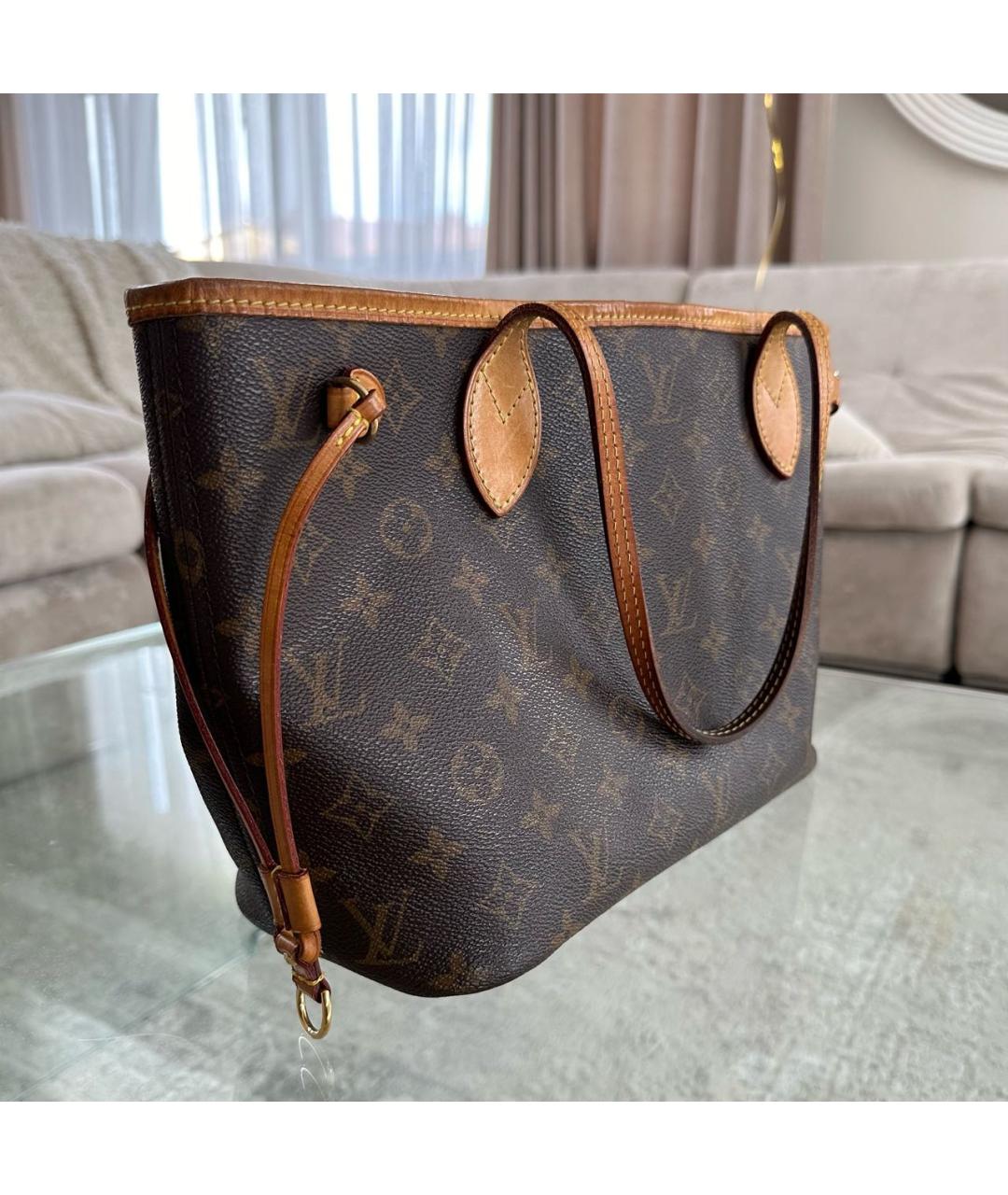 LOUIS VUITTON PRE-OWNED Коричневая сумка тоут, фото 3