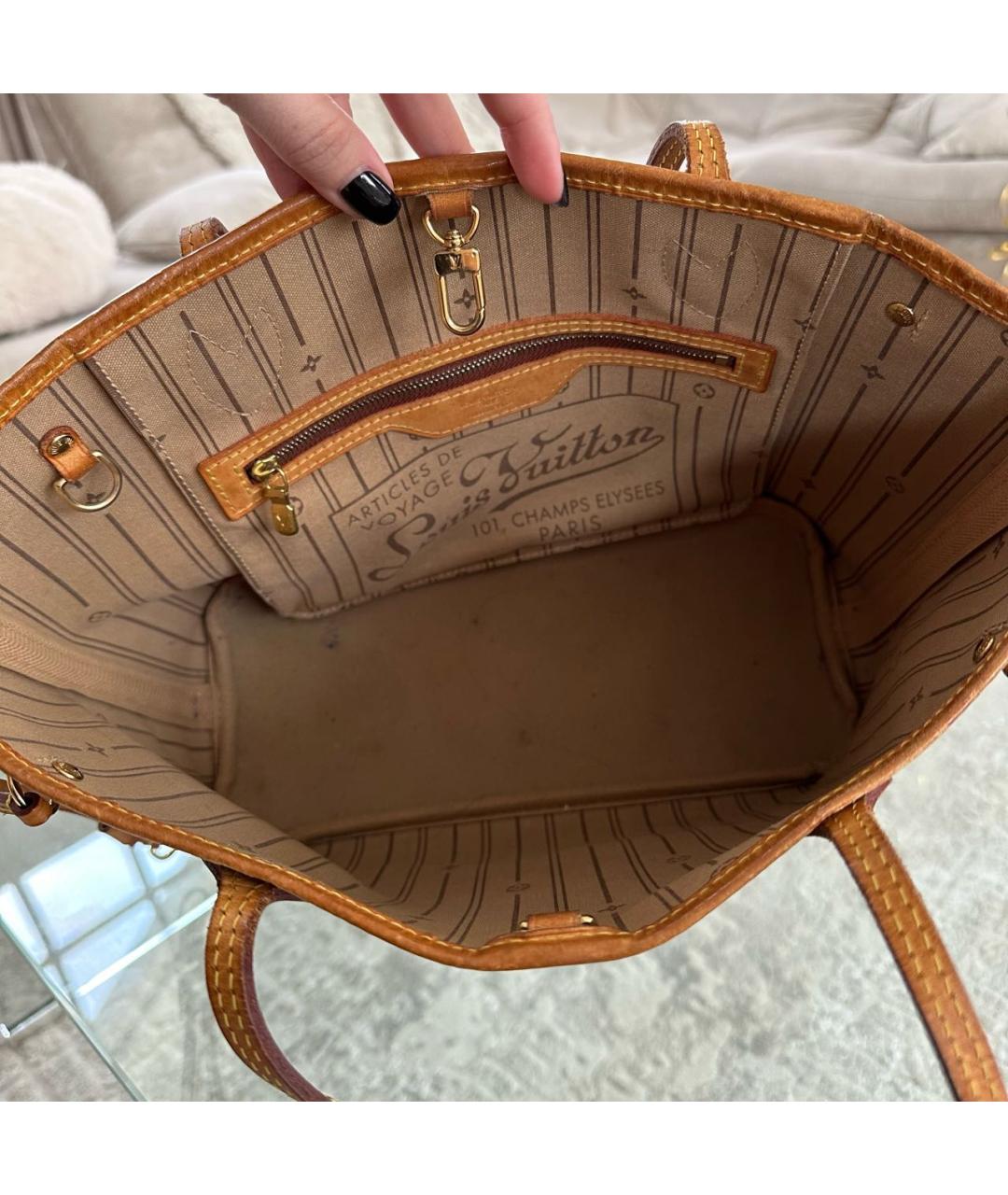 LOUIS VUITTON PRE-OWNED Коричневая сумка тоут, фото 2