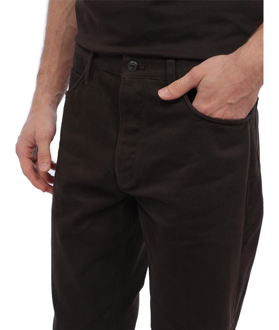 EMPORIO ARMANI Коричневые повседневные брюки, фото 4