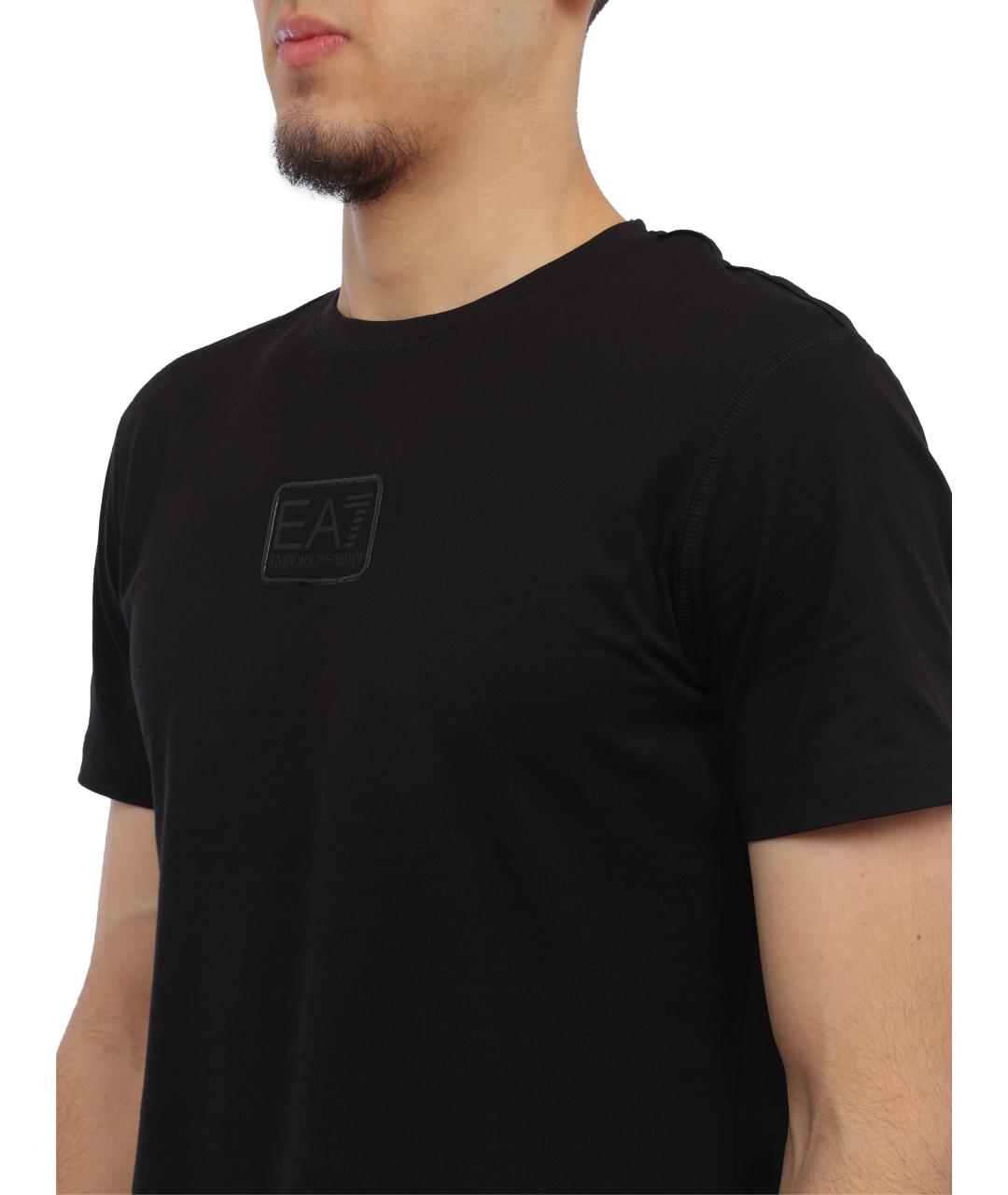 EA7 Черная футболка, фото 4