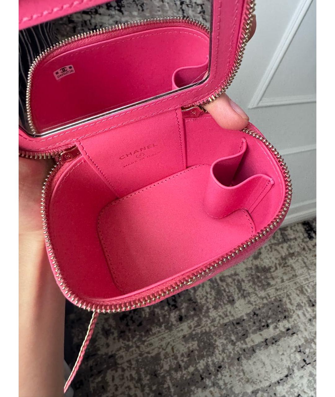 CHANEL PRE-OWNED Розовая кожаная сумка через плечо, фото 4