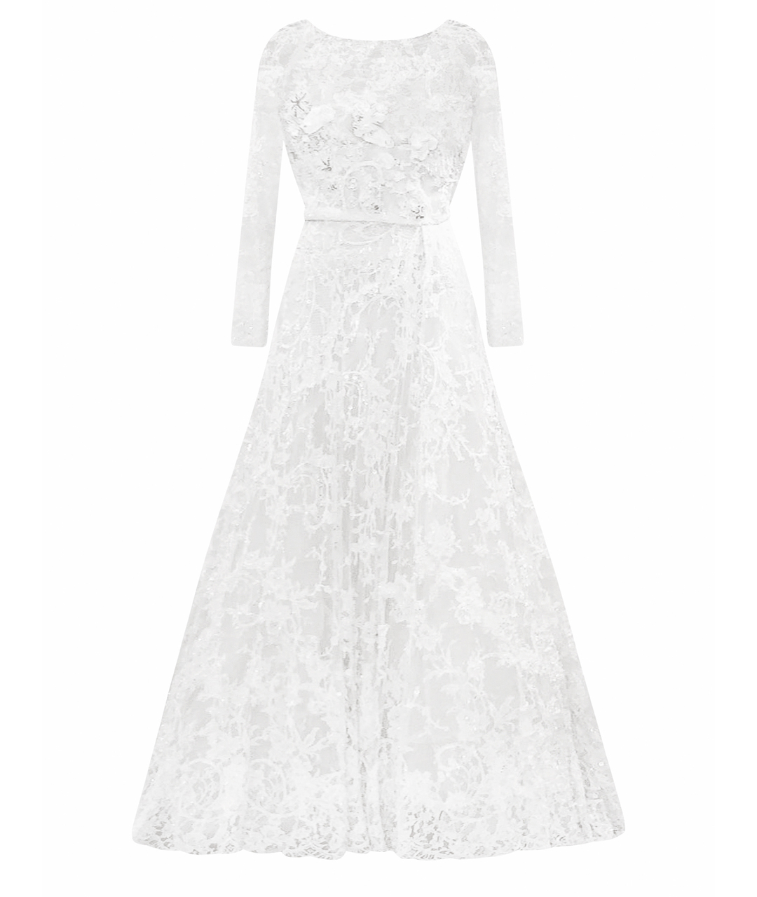 ELIE SAAB Белое кружевное свадебное платье, фото 1