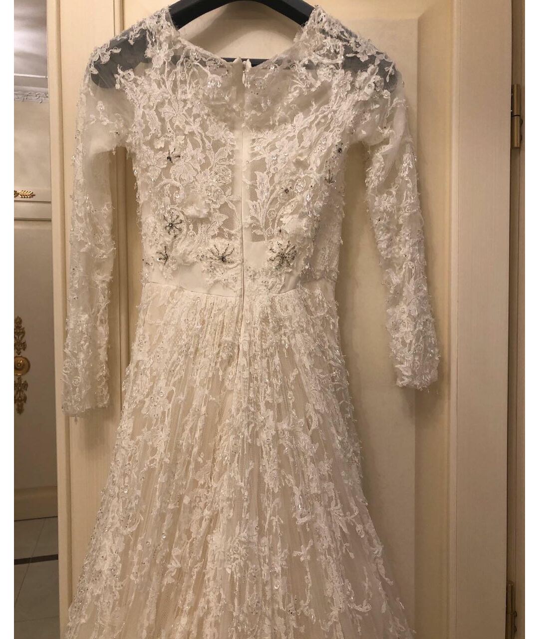 ELIE SAAB Белое кружевное свадебное платье, фото 4