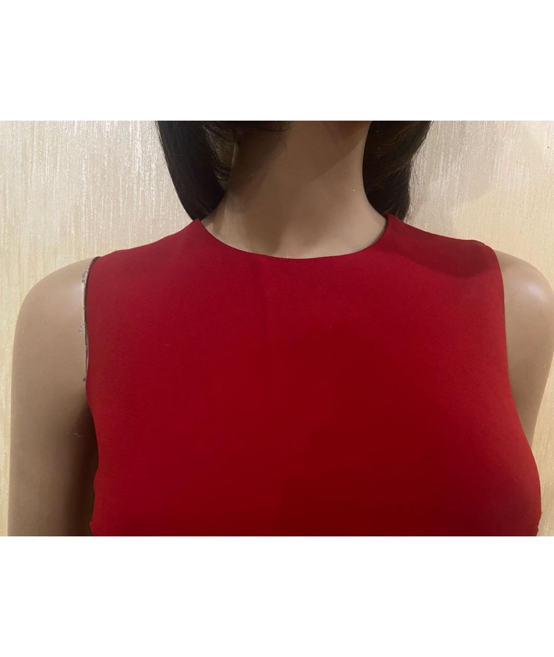 DOLCE&GABBANA Красное вискозное повседневное платье, фото 5