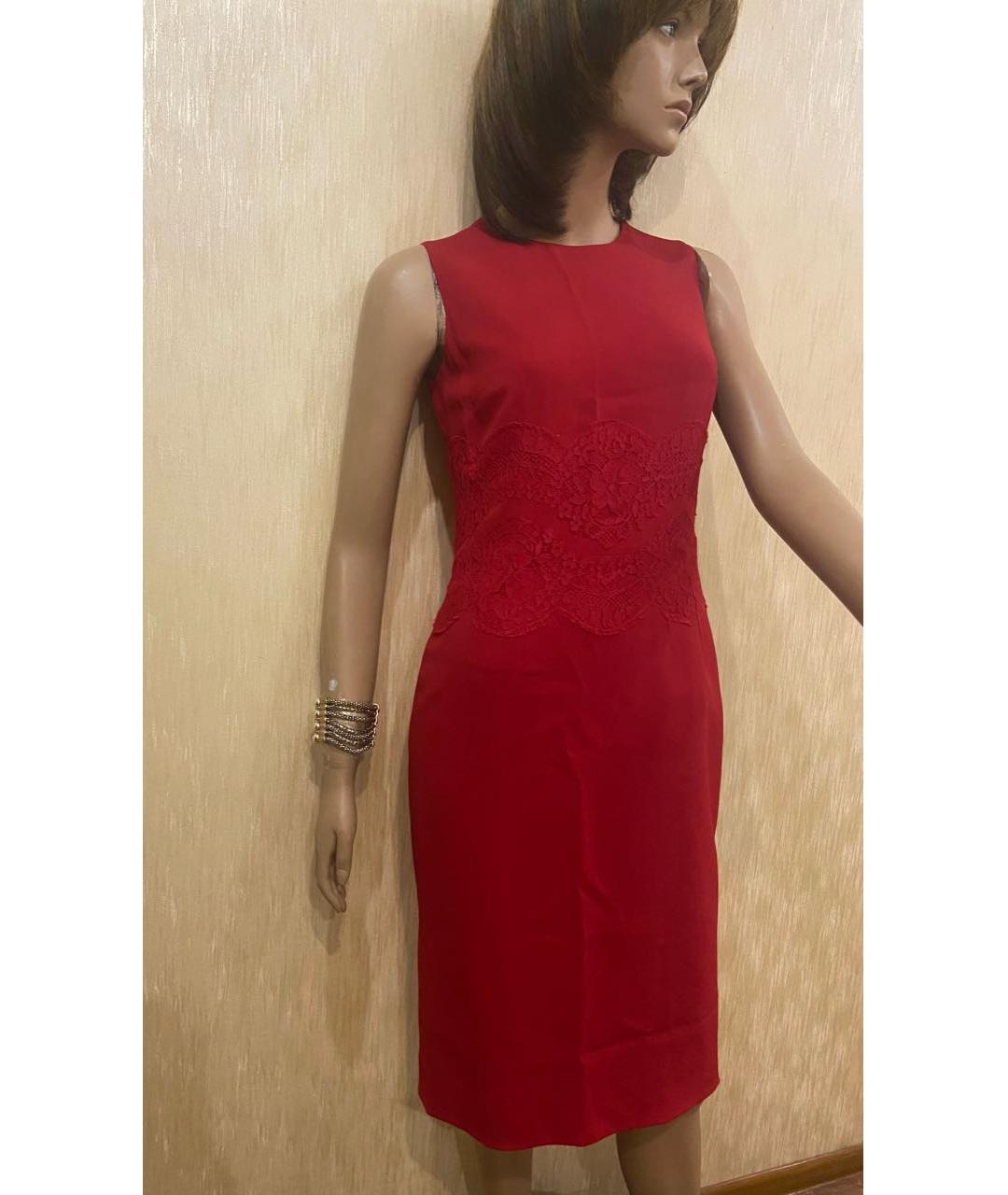 DOLCE&GABBANA Красное вискозное повседневное платье, фото 4