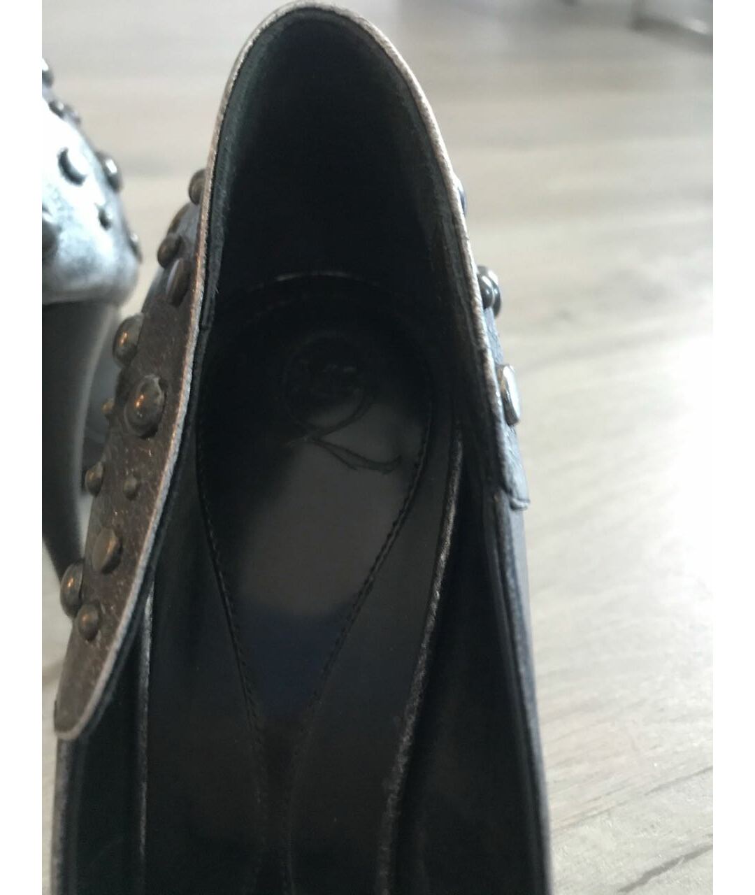 ALEXANDER MCQUEEN Серебряные кожаные туфли, фото 5