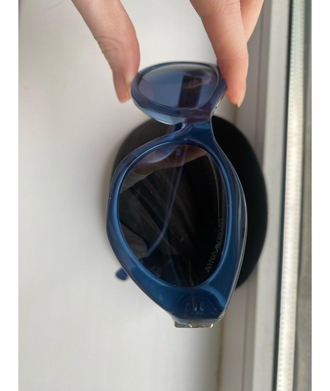 EMPORIO ARMANI Синие пластиковые солнцезащитные очки, фото 2