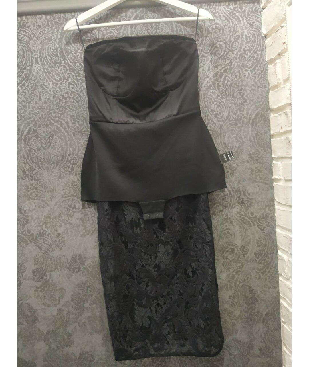 MISHA COLLECTION Черное кружевное повседневное платье, фото 6