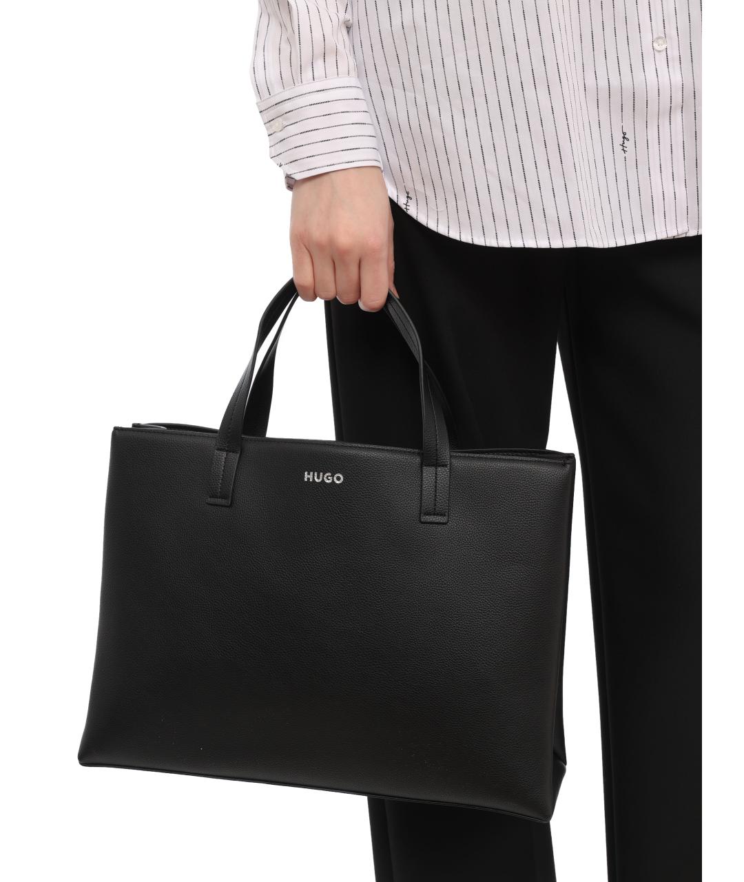 HUGO BOSS Черная сумка через плечо, фото 2