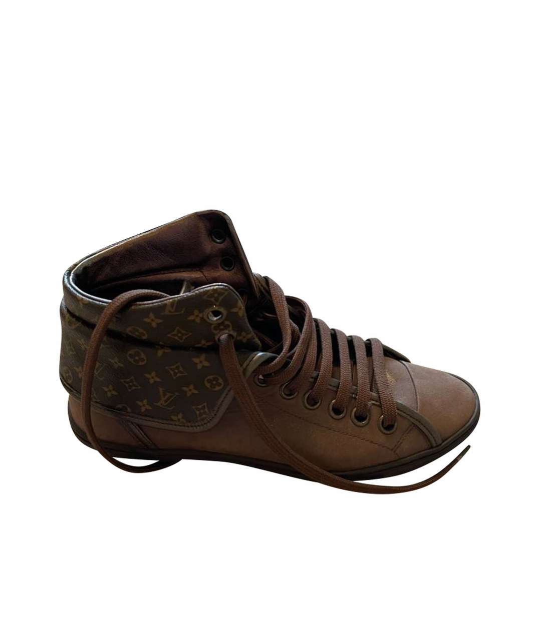 LOUIS VUITTON PRE-OWNED Коричневые кожаные ботинки, фото 1