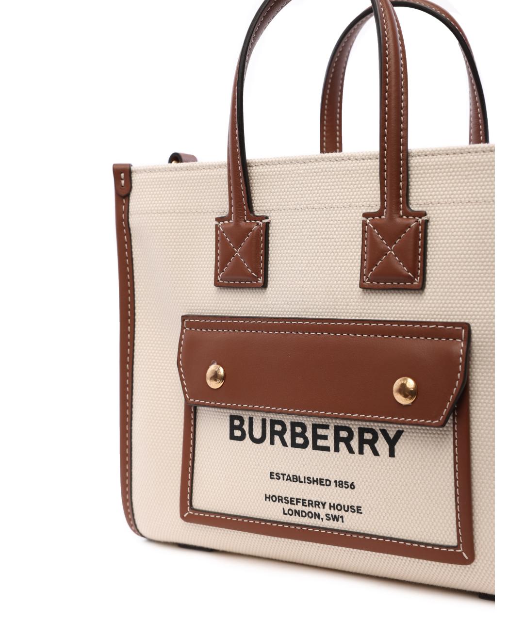 BURBERRY Белая сумка тоут, фото 2